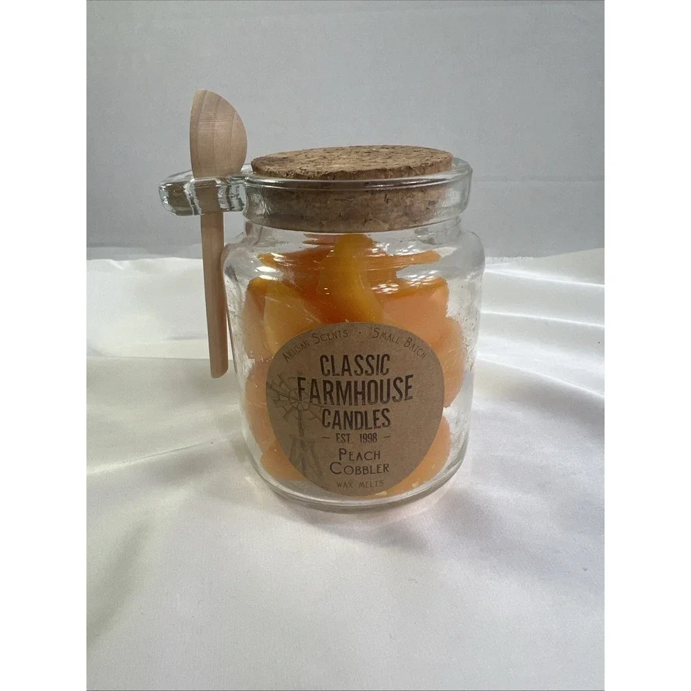 Artisan Scents Classic Farmhouse Candles PEACH‎ COBBLER Orange Wax Melts